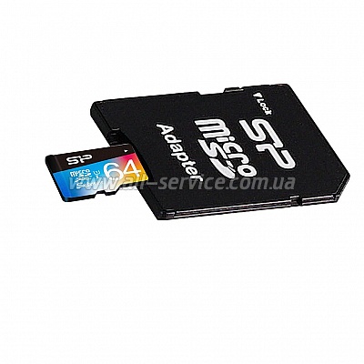   64GB SILICON POWER microSDXC UHS-I Superior COLOR +  (SP064GBSTXDU1V20SP)