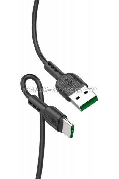 ���� ������ USB-C to USB-C 1.0m 5A Surge charging X33 black HOCO (6931474706119)