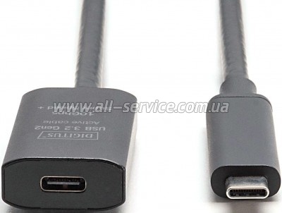���� ������ USB-� to USB-C 5.0m M/F USB3.2 Gen2 Active 10G Digitus (DA-73112)