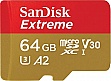   64GB SANDISK microSDXC Extreme A2 C10 V30 U3 (SDSQXA2-064G-GN6MA)