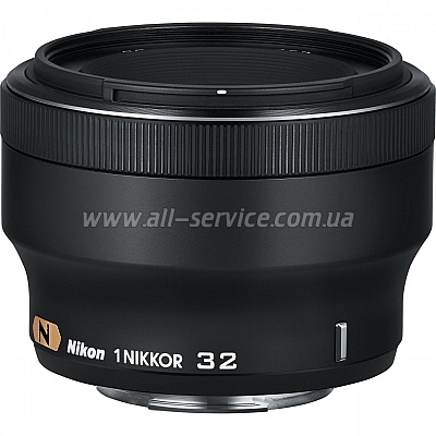  Nikon 1 NIKKOR 32mm f/1.2 Black (JVA301DA)