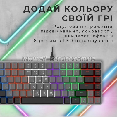  GamePro MK140R Red Swich Low Profile USB Dark Gray (MK140R)