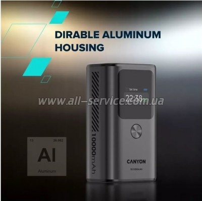 ������� ������������� Canyon 10000mAh OnPower 130 TFT PD/ 30W Dark Grey (CNS-CPB130DG)