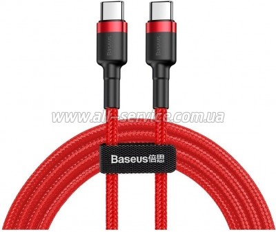 ���� ������ USB-C to USB-C 1.0m USB 3.1 3A red Baseus (CATKLF-G09)
