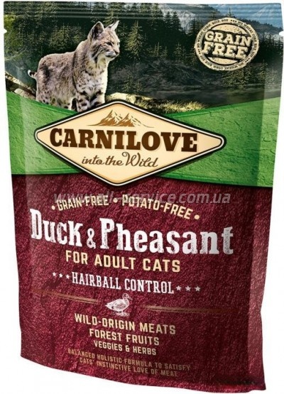 Сухой корм для кошек Carnilove Cat Hairball Controll 400г (8595602512355) Сухой корм для кошек Carnilove Cat Hairball Controll 400г (8595602512355)