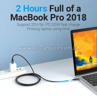���� ������ USB-C to USB-C 1.0m 2.0 100W Vention (COTBF)