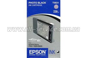Картридж Epson StPro 7800/ 9800 photo black, 220мл. (C13T563100)