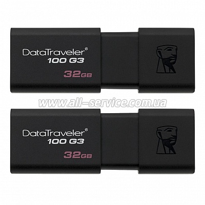  Kingston 2x32GB DataTraveler 100 G3 USB 3.1 (DT100G3/32GB-2P)