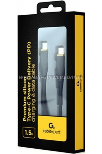 ���� ������ USB-C to USB-C 1.5m 3A Cablexpert (CC-USB2S-CMCM-1.5M-BK)