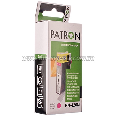КАРТРИДЖ CANON CLI-426M (PN-426M) MAGENTA PATRON КАРТРИДЖ CANON CLI-426M (PN-426M) MAGENTA PATRON