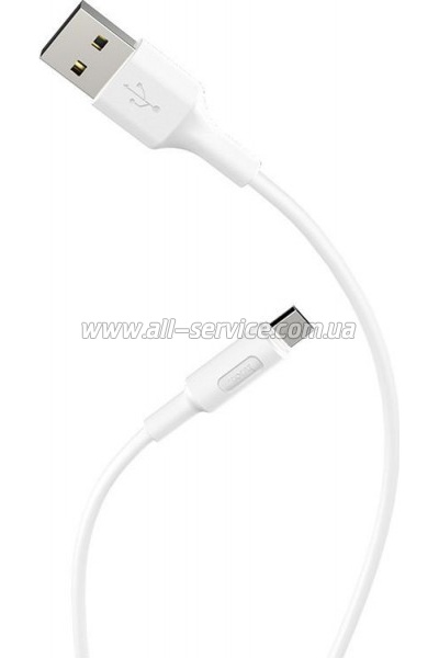 ���� ������ USB 2.0 AM to Micro 5P 1.0m 2A PVC X25 white HOCO (6957531080138)