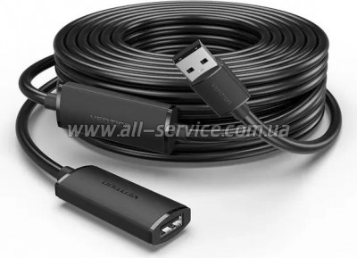 ���� ������ USB 2.0 AM/AF 30.0m Active black Vention (CBKBT)