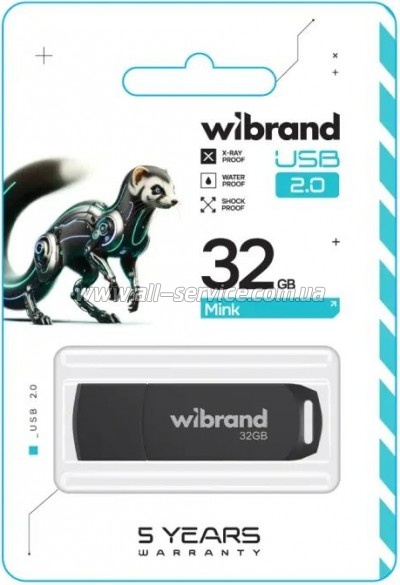  Wibrand 32GB Mink Black USB 2.0 (WI2.0/MI32P4B)