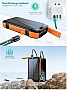   Choetech Wireless 20000mAh 20W, PD, QC/3.0, solar panel, Qi-5W, Black-Orange (B657-OR)