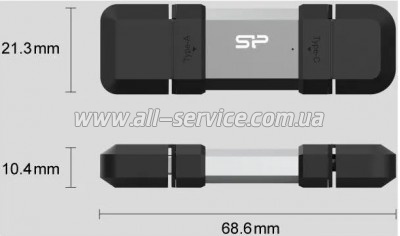  Silicon Power USB 256G SILICON POWER usb3.2+TypeC Mobile C51 (SP256GBUC3C51V1S)