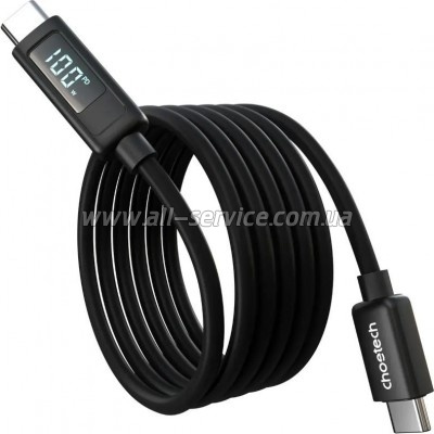 ���� ������ USB-C to USB-C 1.8m PD100W digital display silicone Choetech (XCC-1063)