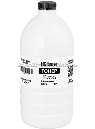 Тонер HG HP LJ 1010/ P1005, бутль 1кг (TSM-HG292-1) Тонер HG HP LJ 1010/ P1005, бутль 1кг (TSM-HG292-1)
