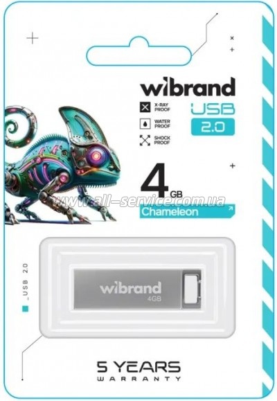  Wibrand 4GB Chameleon Silver USB 2.0 (WI2.0/CH4U6S)