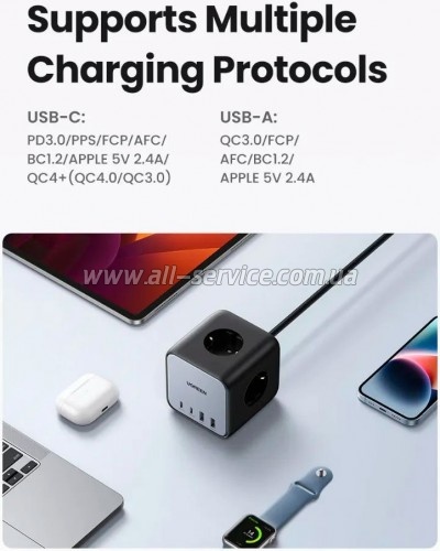 �������� ���������� Ugreen 4xUSB 65W DigiNest Cube (2�USB-C+2xUSB-A) CD268 (60113)
