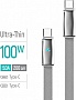Дата кабель USB-C to USB-C 1.0m 5A 100W ultra-thin gray ColorWay (CW-CBPDCC100-GR) Дата кабель USB-C to USB-C 1.0m 5A 100W ultra-thin gray ColorWay (CW-CBPDCC100-GR)