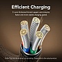���� ������ USB-C to USB-C 1.0m 3A aluminum gold Vention (TRDJF)