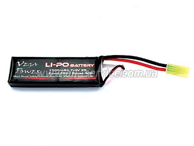LP7415 Li-Po Battery (7.4V 1500mAh 2S 25C) w/Small Tamiya Plug LP7415 Li-Po Battery (7.4V 1500mAh 2S 25C) w/Small Tamiya Plug