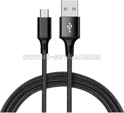 Дата кабель USB 2.0 AM to Micro 5P 2.0m 1.5A braided black XO (NB143-M2-BK) Дата кабель USB 2.0 AM to Micro 5P 2.0m 1.5A braided black XO (NB143-M2-BK)