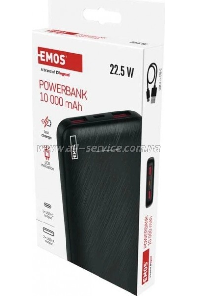������� ������������� EMOS 10000mAh Alpha Q3 PD 22.5W black (B0571B)
