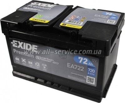   EXIDE PREMIUM 72A (EA722)