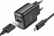 �������� ������� HOCO C140A Smart USB QC3.0 + USB to cable Micro Black (6942007627801)
