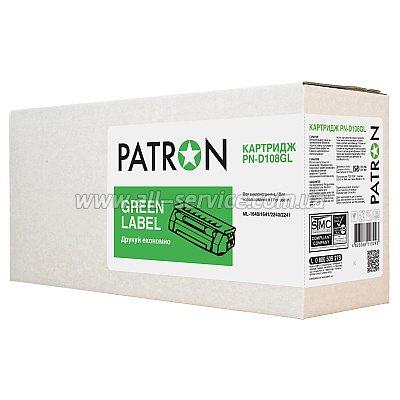  Patron Green Label SAMSUNG MLT-D108S/ ML-1640 (PN-D108GL)