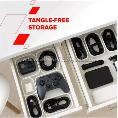 ���� ������ USB-C to USB-C 1.0m OnWire 60CL C-C 60W COLOR Braided 1m White Canyon (CND-CCAP60AB10W)