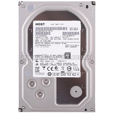  4TB HGST HDD SATA 7200RPM 6GB/S/128MB 7K6000 (0F23025)