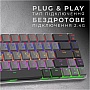  GamePro MK122R Red Swich Low Profile Wireless Dark Gray (MK122R)