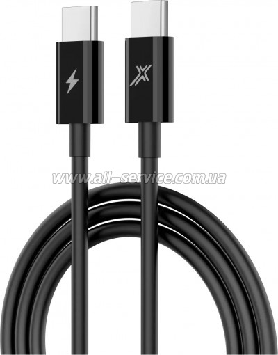 ���� ������ USB-C to USB-C 1.0m 60W CC-07B Black Grand-X (CC-07B)