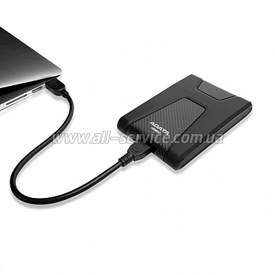 1TB ADATA HD650 2.5" USB 3.1 Durable Black (AHD650-2TU31-CBK)