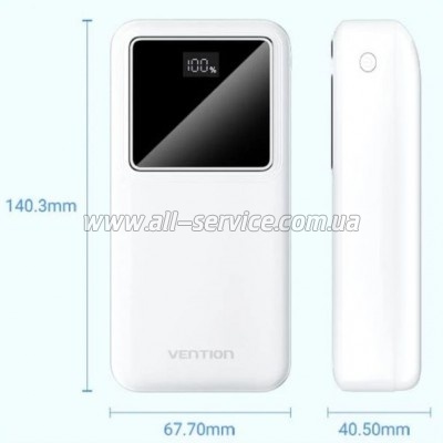 ������� ������������� Vention 30000mAh 22.5W  White (FHMW0)