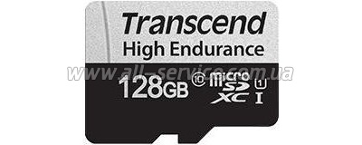   128GB Transcend microSDXC C10 UHS-I U1 High Endurance (TS128GUSD350V)