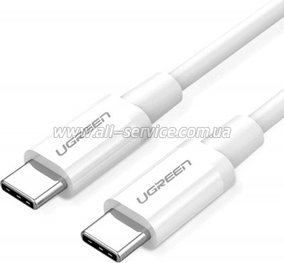 ���� ������ USB-C to USB-C 1.5m US264 18W ABS Cover White Ugreen (60519)