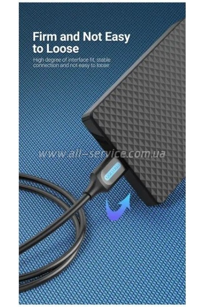 ���� ������ USB 2.0 AM to Mini 5P 2.0m black Vention (COMBH)