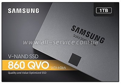 SSD  SAMSUNG 860 QVO 1TB SATAIII 3D NAND QLC (MZ-76Q1T0BW)