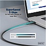 ���� ������ USB-C to USB-C 2.0m USB 3.2 Gen1 5G 100W 4K silicone black Digitus (AK-300342-020-S)