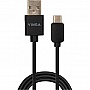   USB 2.0 AM to Type-C 1.0m 3A 18W PVC black Vinga (VCPUSBTC3ABK)