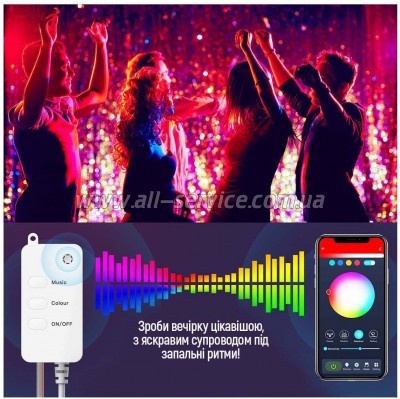 �������� ColorWay Smart LED RGB WiFi + Bluetooth 10M 60LED IP65 (CW-GS-60L10UMC)