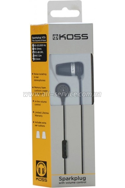 �������� Koss Spark Plug VCb Noise Isolating Black (196908.101)