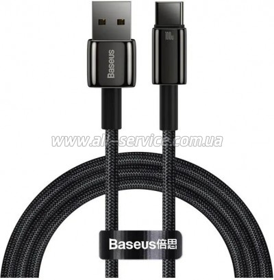 ���� ������ USB 2.0 AM to USB-C 1.0m 100W black Baseus (CAWJ000001)