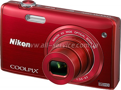   NIKON Coolpix S5200 Red (VNA282E1)