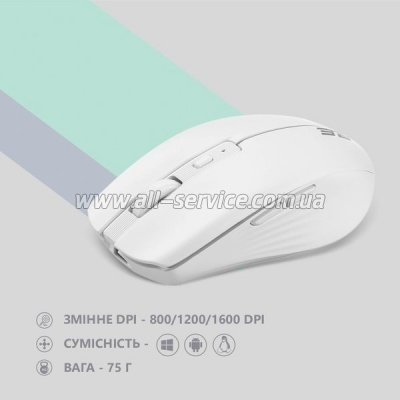  2E MF270 Silent Rechargeable Wireless White (2E-MF270WWH)