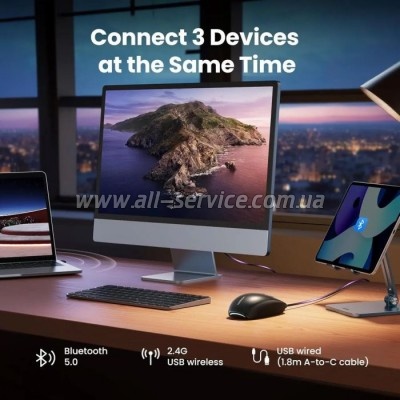  Ugreen MU103 Wireless/Bluetooth Black (90539)