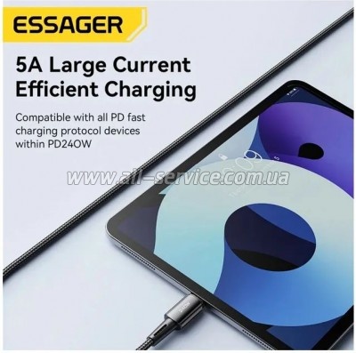 ���� ������ USB-C to USB-C 1.0m 240W Essager (EXCTT3-CG0G-P)